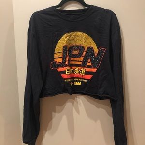 Streetwear crop top long sleeve L